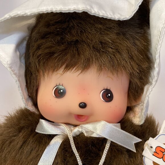 Monchhichi Bebichhichi 25cm Pair Doll Plush Toy Boy Girl Sekiguchi Japan Tag - Picture 15 of 15